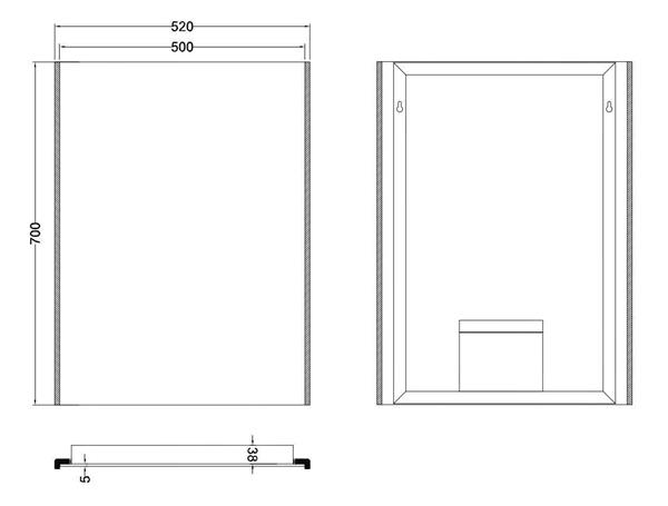 Grote foto wb duo led condensvrije spiegel 50 x 70 huis en inrichting woningdecoratie