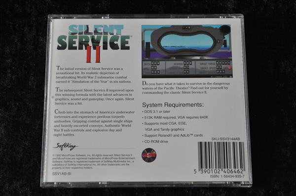 Grote foto silent service ii pc game jewel case spelcomputers games overige games