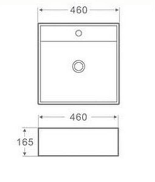 Grote foto larx wastafel 460x460x165mm doe het zelf en verbouw sanitair