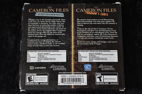 Grote foto the cameron files secret at loch ness pharaoh curse pc game sleeve case spelcomputers games pc