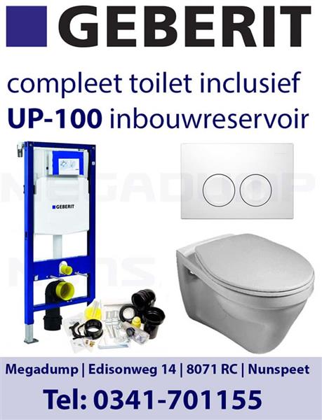 Grote foto vlakspoel toilet met geberit inbouwreservoir complete set doe het zelf en verbouw sanitair