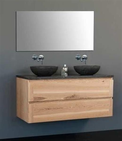 Grote foto badmeubel wood dynasty 120 huis en inrichting complete badkamers