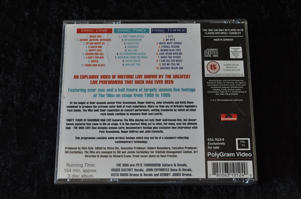 Grote foto the who thirty years of maximum r b live cdi video cd spelcomputers games overige games