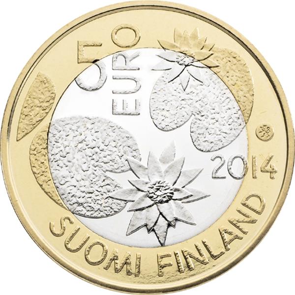 Grote foto finland 5 euro 2014 natuur water verzamelen munten overige