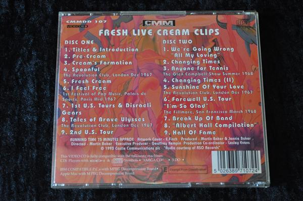 Grote foto fresh live cream cdi video cd spelcomputers games overige games