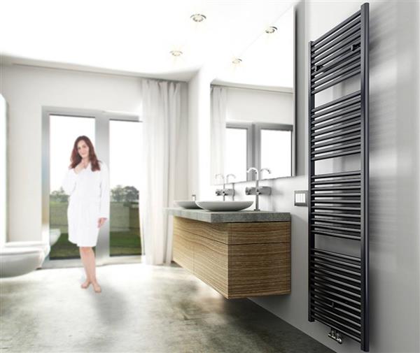 Grote foto elara sierradiator antraciet 1817x600 midden onder aansluiting doe het zelf en verbouw sanitair