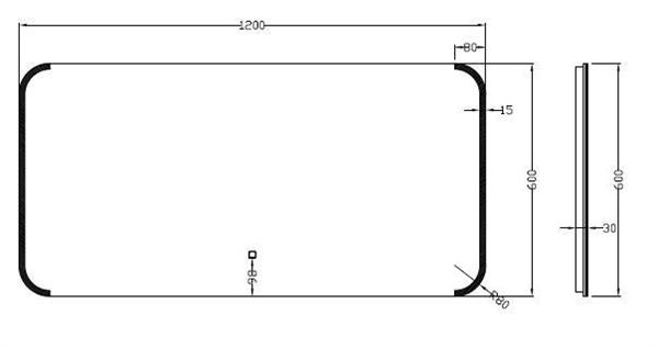 Grote foto bracket dimbare led condensvrije spiegel 1200x600 huis en inrichting woningdecoratie