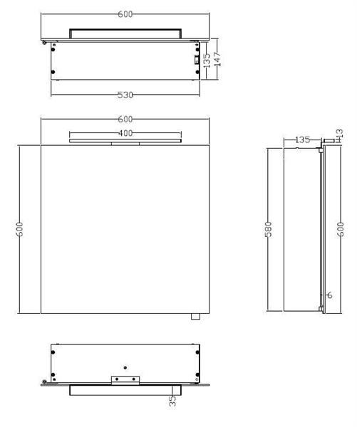 Grote foto luxe spiegelkast led verlichting 60x60x14cm huis en inrichting complete badkamers