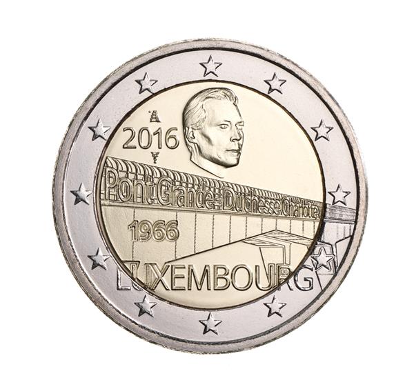 Grote foto luxemburg 2 euro 2016 groothertogin charlottebrug verzamelen munten overige