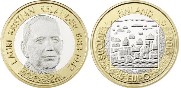 Grote foto finland 5 euro 2016 relander unc verzamelen munten overige