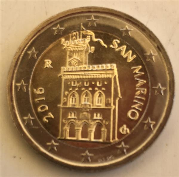 Grote foto san marino 2 euro 2016 normaal verzamelen munten overige
