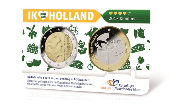 Grote foto nederland 2 euro 2017 coincard nummer 4 klompen verzamelen munten overige