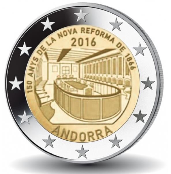 Grote foto andorra 2 euro 2016 150 jaar grondwet verzamelen munten overige