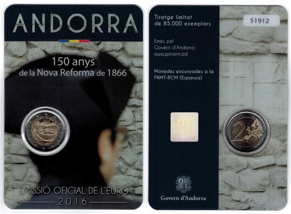 Grote foto andorra 2 euro 2016 150 jaar grondwet verzamelen munten overige