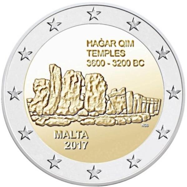 Grote foto malta 2 euro 2017 hagar qim verzamelen munten overige
