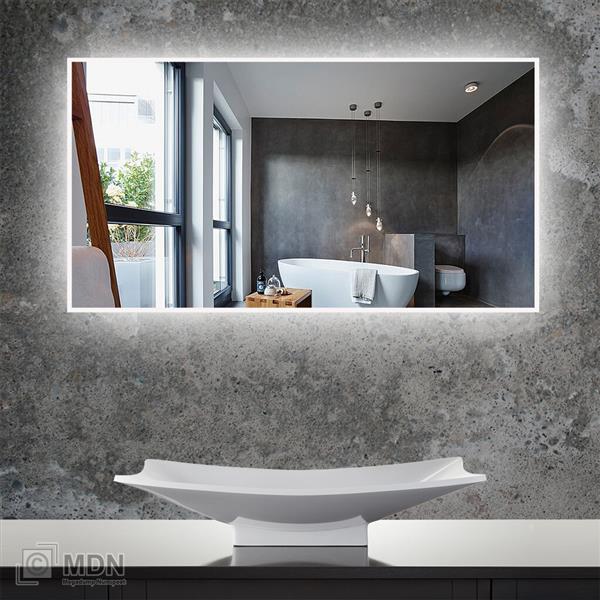 Grote foto aluminium spiegel met led verlichting infinity huis en inrichting woningdecoratie