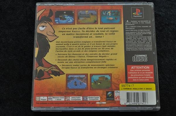 Grote foto disney kuzco l empereur megalo playstation 1 ps1 rental new rare spelcomputers games overige playstation games