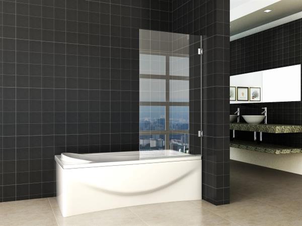 Grote foto profielloze draaibare badwand 800x1500 6mm nano doe het zelf en verbouw sanitair