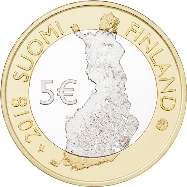 Grote foto finland 5 euro 2018 punkaharju proof verzamelen munten overige