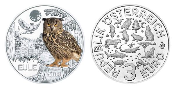 Grote foto oostenrijk 3 euro 2018 uil verzamelen munten overige