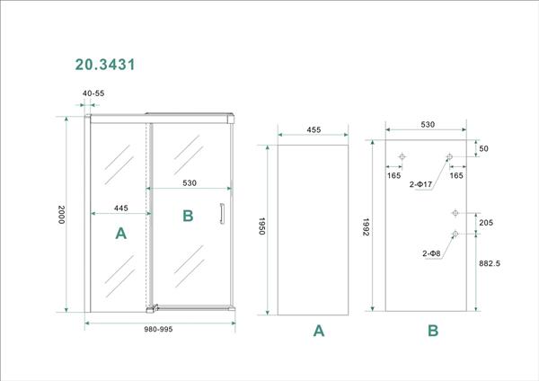 Grote foto saniflex softclose 2.0 douchedeur 1000x2000 8mm nano doe het zelf en verbouw sanitair