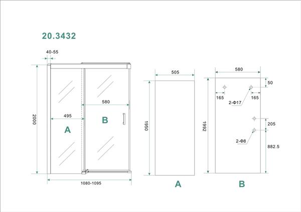 Grote foto saniflex softclose 2.0 douchedeur 1100x2000 8mm nano doe het zelf en verbouw sanitair