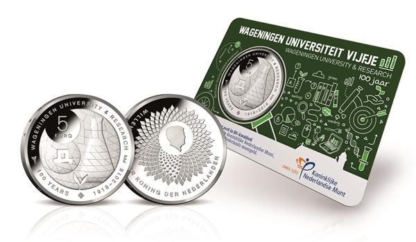 Grote foto nederland 5 euro 2018 coincard wageningen bu verzamelen munten overige