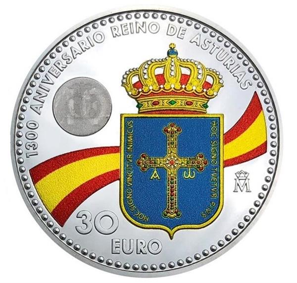 Grote foto spanje 30 euro 2018 asturi verzamelen munten overige