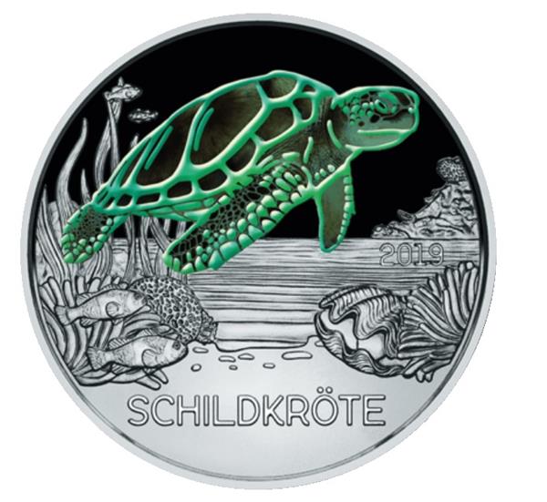 Grote foto oostenrijk 3 euro 2019 schildpad verzamelen munten overige
