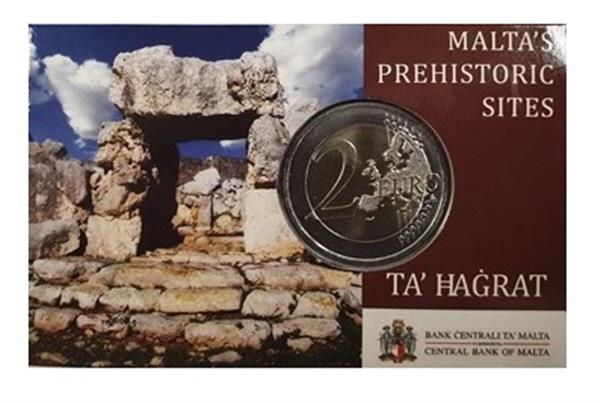Grote foto malta 2 euro 2019 ta hagrat tempels coincard met muntteken verzamelen munten overige