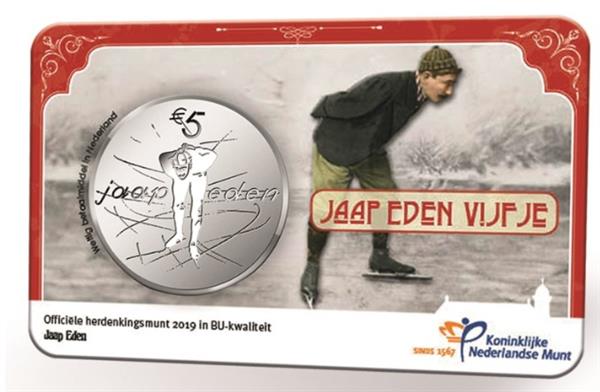 Grote foto nederland 5 euro 2019 jaap eden vijfje coincard bu verzamelen munten overige