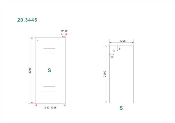 Grote foto side zijwand voor softclose 2.0 schuifdeur 140 cm 8 mm nano doe het zelf en verbouw sanitair