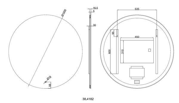 Grote foto soul spiegel led rond 1000mm huis en inrichting woningdecoratie