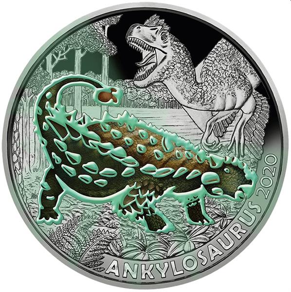 Grote foto oostenrijk 3 euro 2020 ankylosaurus verzamelen munten overige