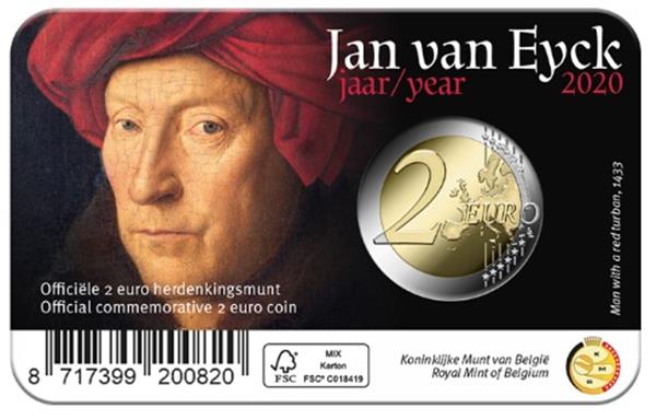 Grote foto belgi 2 euro 2020 jan van eyck coincard frans verzamelen munten overige