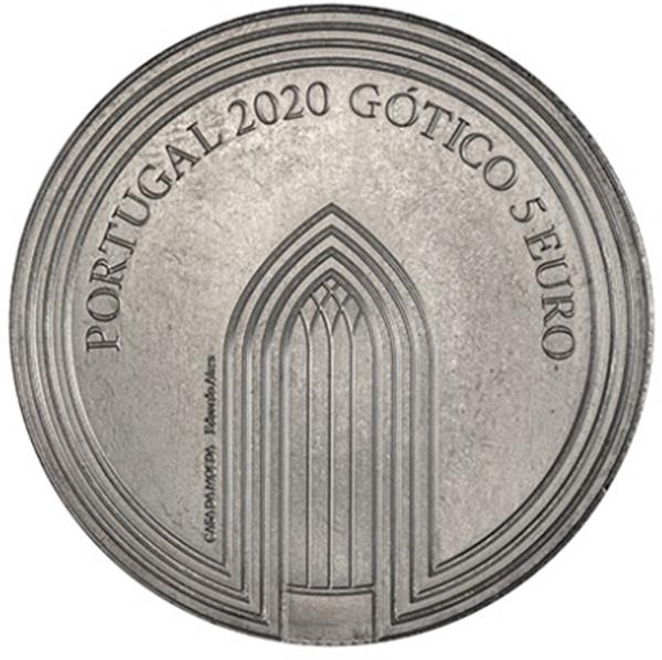 Grote foto portugal 5 euro 2020 gotische bouwkunst verzamelen munten overige