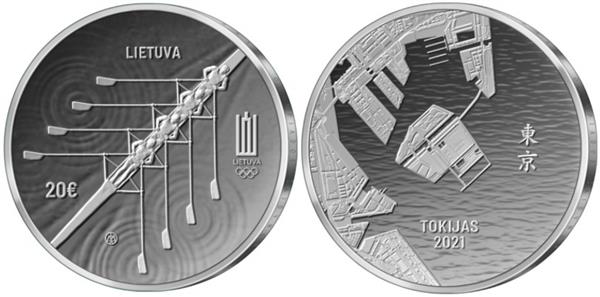 Grote foto litouwen 20 euro 2021 olympische spelen verzamelen munten overige