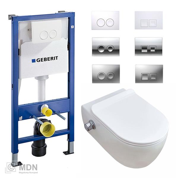 Grote foto geberit inbouwreservoir complete set met randloos bidet doe het zelf en verbouw sanitair