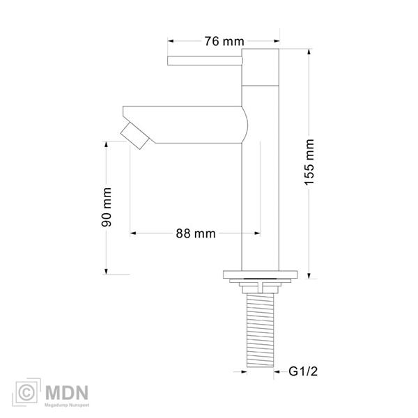 Grote foto messing toiletkraan gun metal koud water kraan voor wc fontein doe het zelf en verbouw sanitair