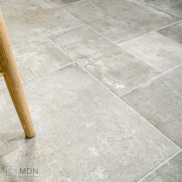 Grote foto castle stones keramische kloostertegels onderhoudsvrij licht grijs beige 34.95m doe het zelf en verbouw tegels