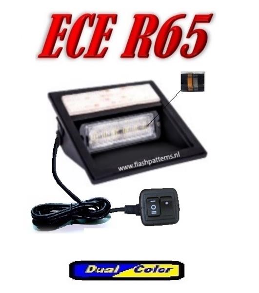 Grote foto pro r12 led dash flitser dual colour ecer65 12 24v 12 x 5 watt auto onderdelen overige auto onderdelen