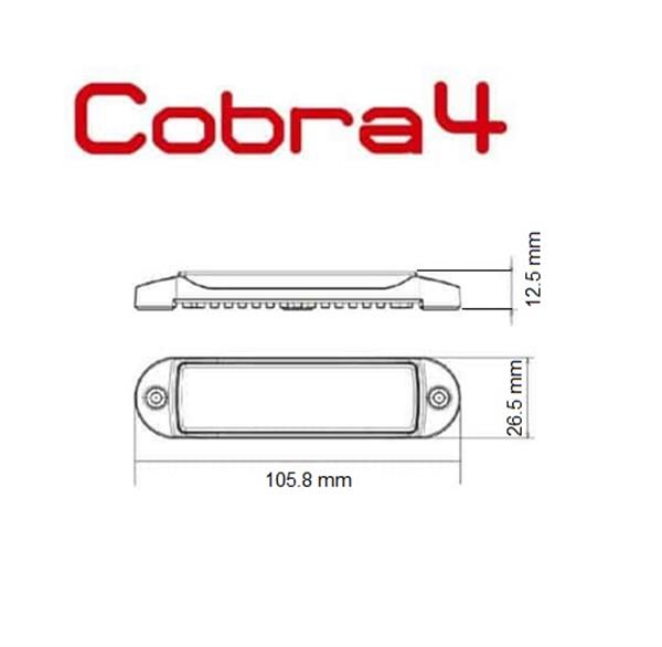 Grote foto c4 cobra led flitser dual colour ecer65 hoog intensiteit leds amber blauw of blauw wit auto onderdelen overige auto onderdelen