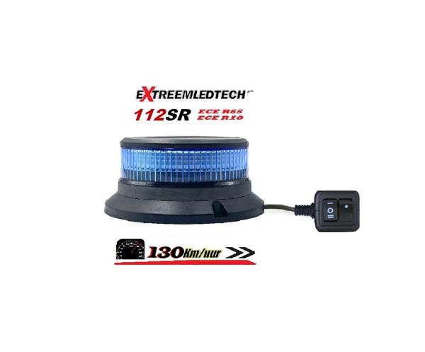 Grote foto 112sr led zwaailamp amber blauw of rood hoog kwaliteit ece r65 klasse 1 en 2 magneet montage 3 jr g auto onderdelen overige auto onderdelen