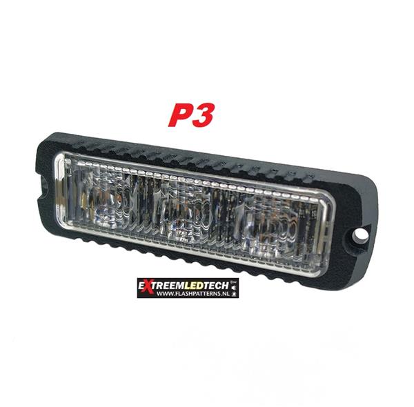 Grote foto p3 led flitser ecer65 ecer10 emc 3 x 3 watt hoog intensiteit leds 12 24v auto onderdelen overige auto onderdelen