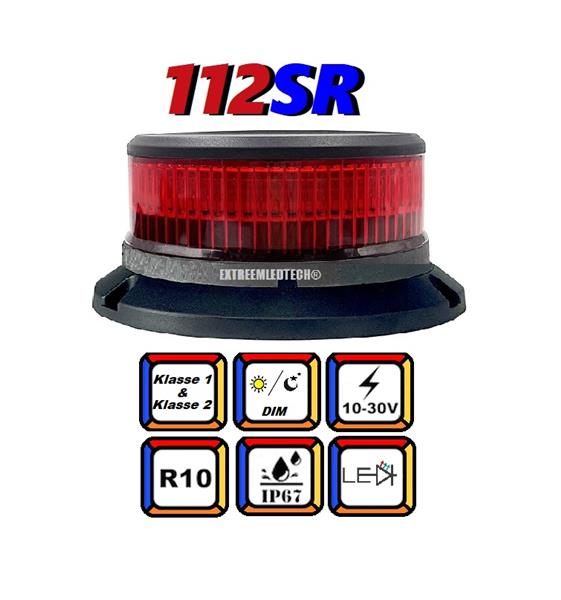 Grote foto 112sr extreem led zwaailamp rood hoog kwaliteit en super fel 18 x 3 watt 12 24v ece r10 klasse 1 2 auto onderdelen overige auto onderdelen