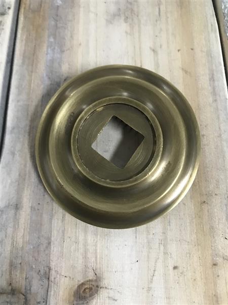 Grote foto 1 deurknop glad met rozet messing gepatineerd knop draait niet doe het zelf en verbouw materialen en producten