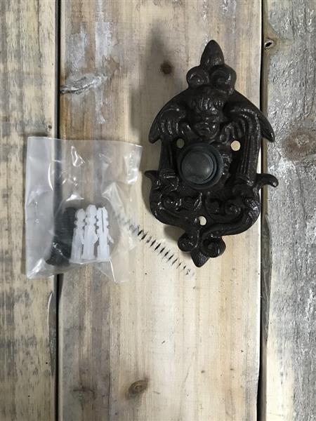 Grote foto deurbel engel antiek ijzer doe het zelf en verbouw materialen en producten