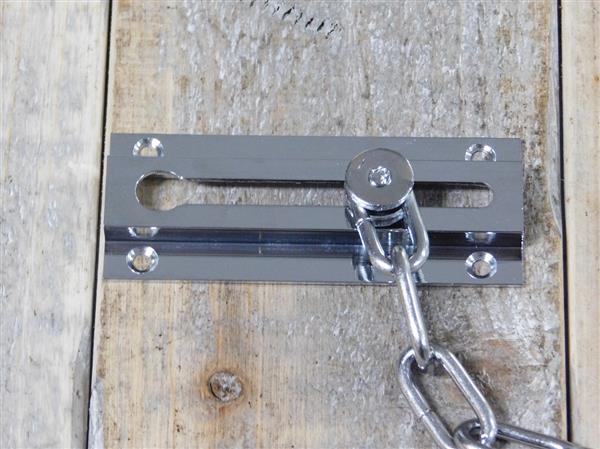 Grote foto veiligheidsketting voor de deur nikkel plus schroeven. doe het zelf en verbouw materialen en producten