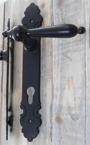 Grote foto set deurbeslag pz92 voor de voordeur antiek ijzer doe het zelf en verbouw materialen en producten