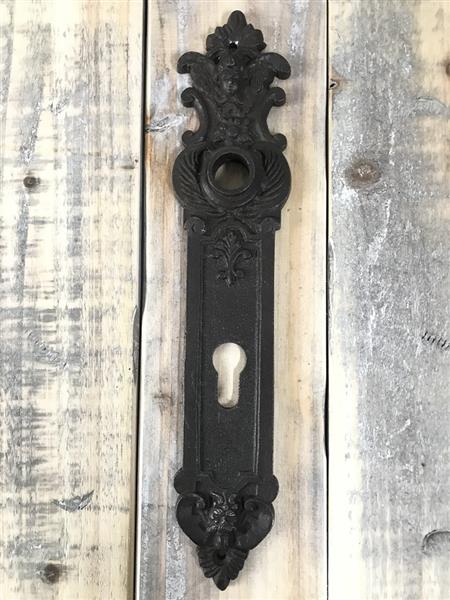 Grote foto 1 deurplaat engel ijzer bruin van begin van de eeuw antiek beslag pz 92 mm. doe het zelf en verbouw materialen en producten